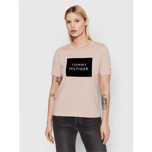 Tommy Hilfiger dámské starorůžové tričko - L (AE9)